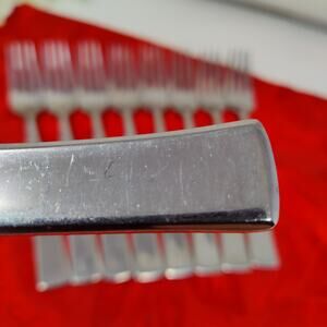 9 DF Wallace WAS213 Stainless Dinner Forks 8 1/4" Flatware Heavy Solid